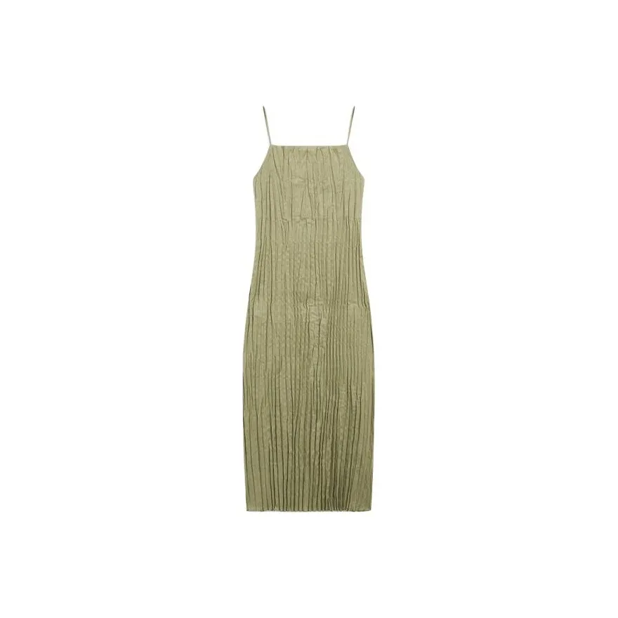 Massimo Dutti Slip Dress Women's Green