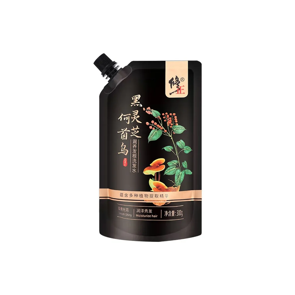 Черный Reishi And Polygonatum Питательный Шампунь для Укрепления Корней Волос