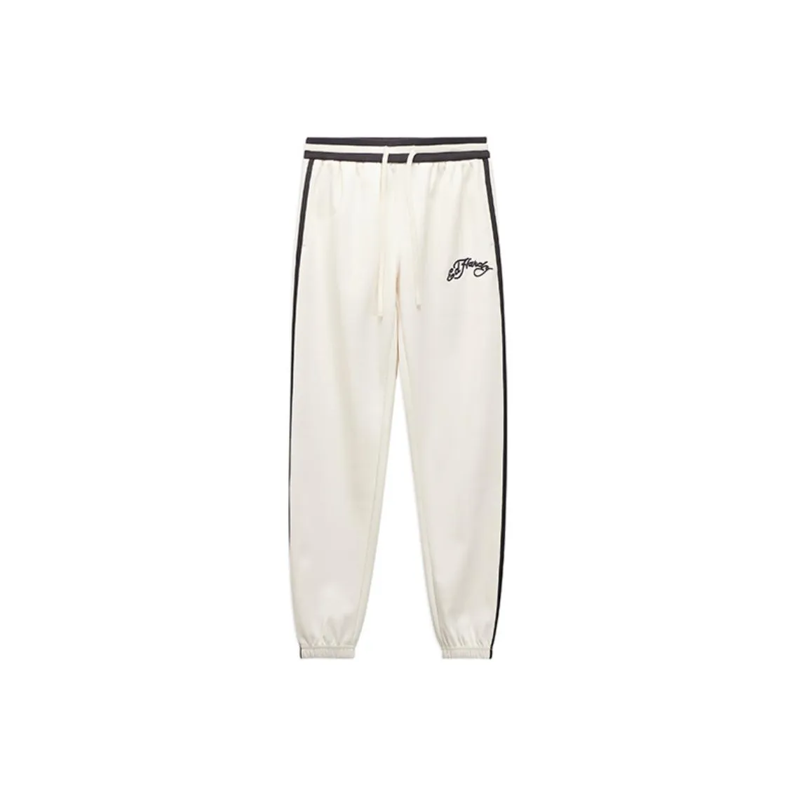 Ed Hardy SS25 Вязаные спортивные брюки женские цвет слоновая кость