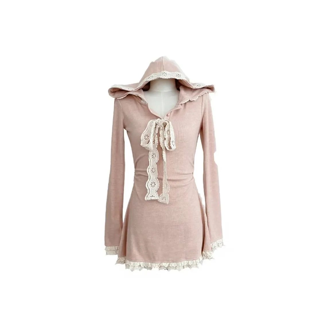 AFGGD Long Sleeved Dress Women's Pink