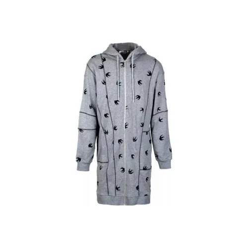 McQ Alexander McQueen Светло-серый Женские Длинные Платья с Рукавами