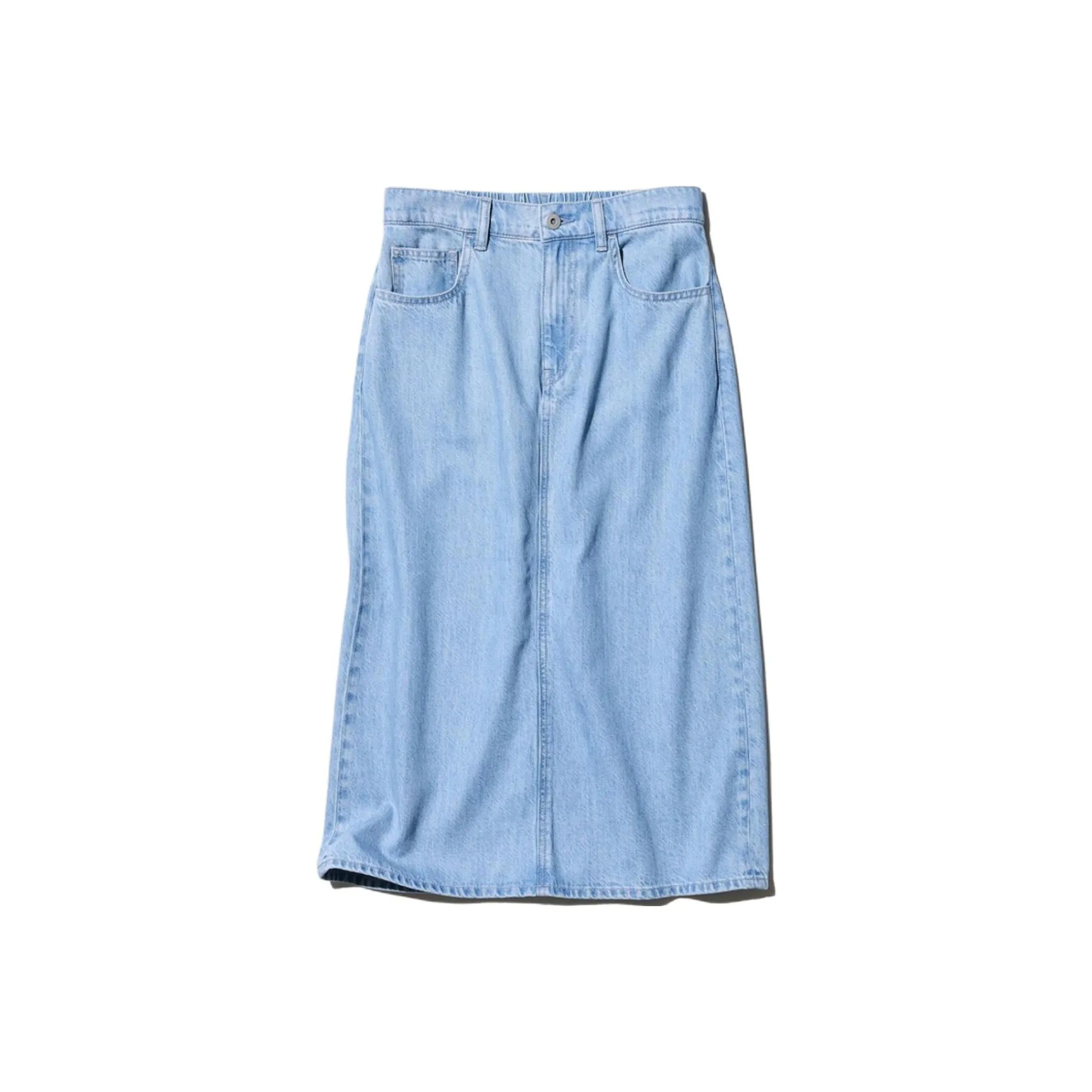 UNIQLO Denim Long Skirt Women's Sky Blue