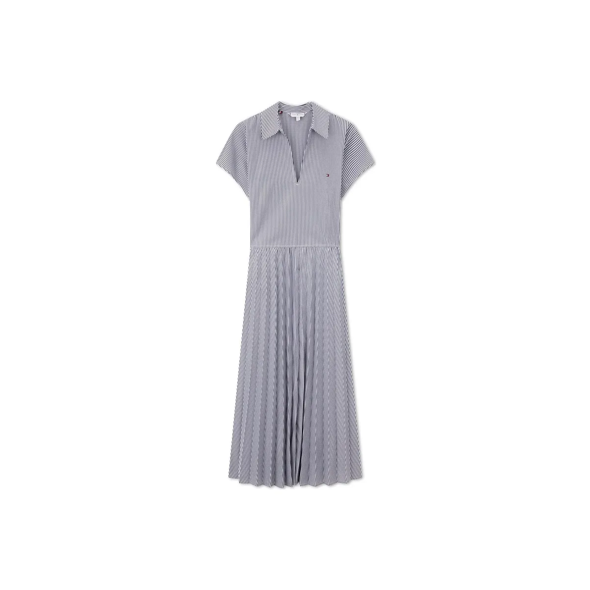 Tommy Hilfiger Short Sleeved Dresses Women's Black White Stripes