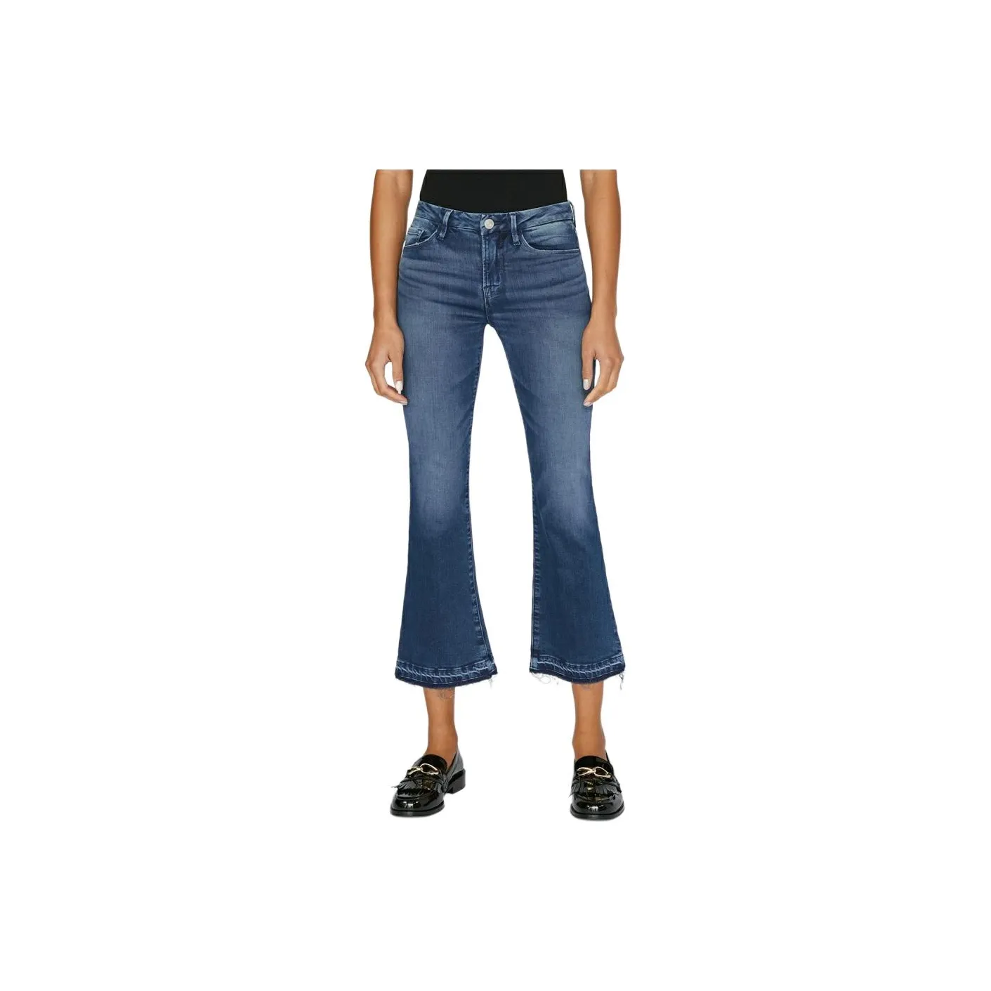FRAME Quincy High Waisted Flared Jeans
