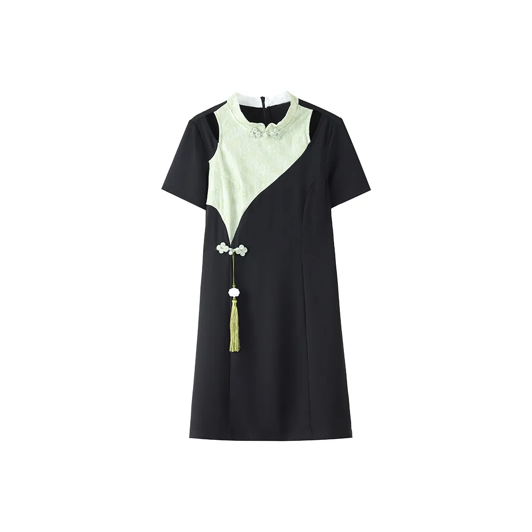 ABBY GODDESS Short Sleeved Dresses Women's Black