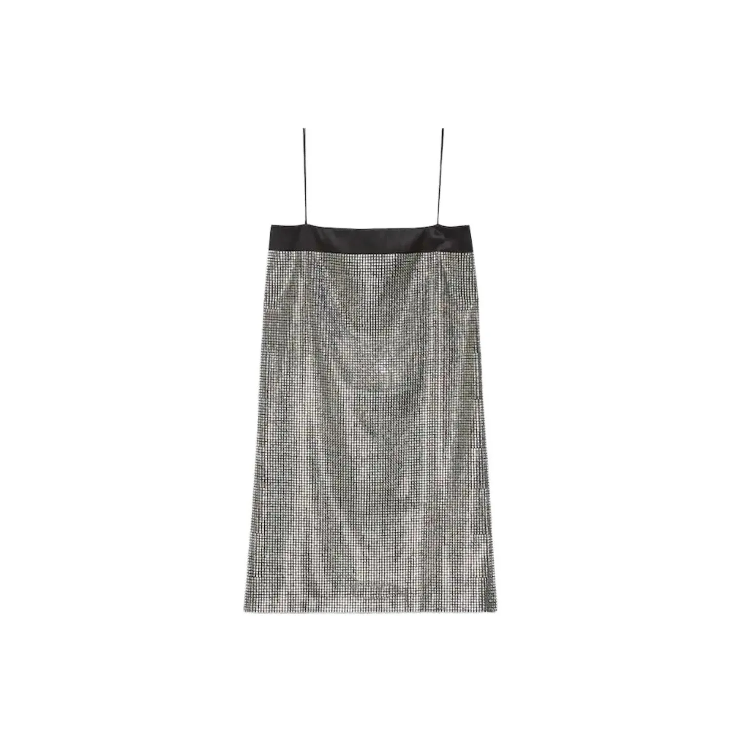 GUCCI Slip Dress Women's Silver White