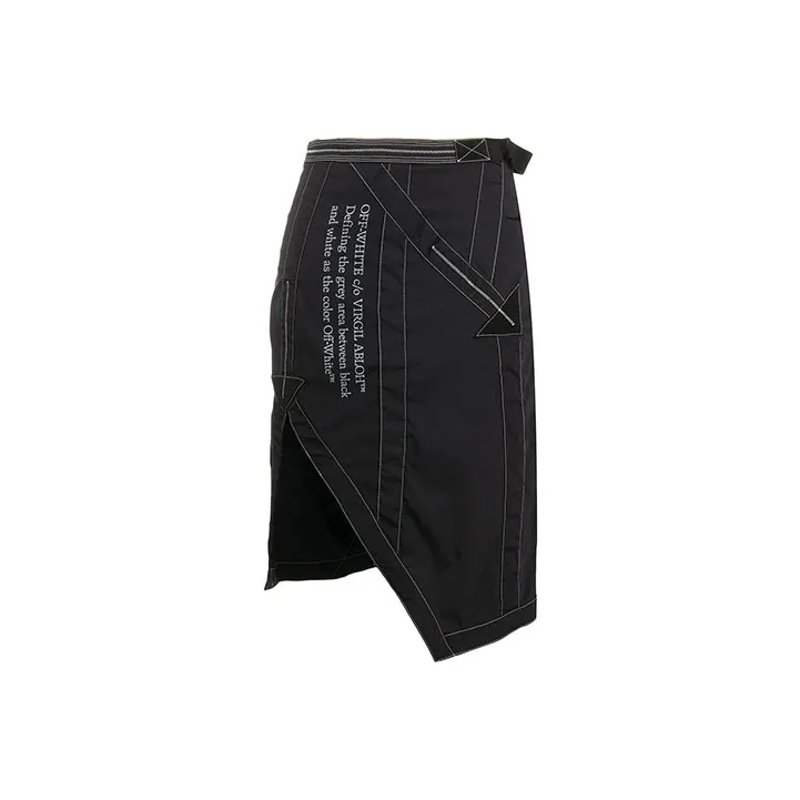 Off Белый Ss20 Черный Женские Повседневные Длинные Юбки