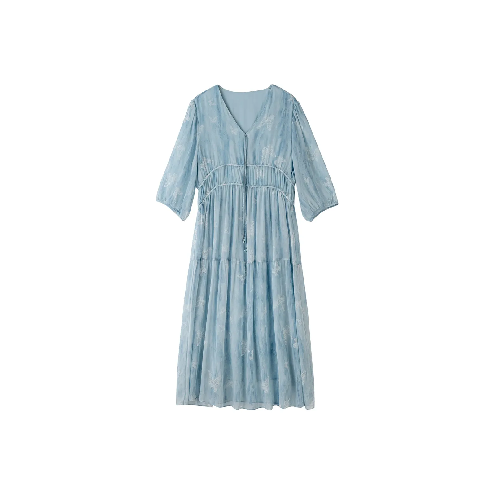 To The West Короткий рукав Платье Женское Синий