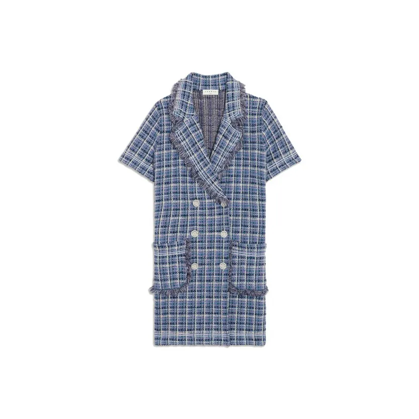 Sandro Short Sleeved Dresses Women's Blue