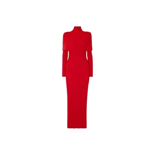 Balmain Hair Red Женские Длинные Платья с Рукавами