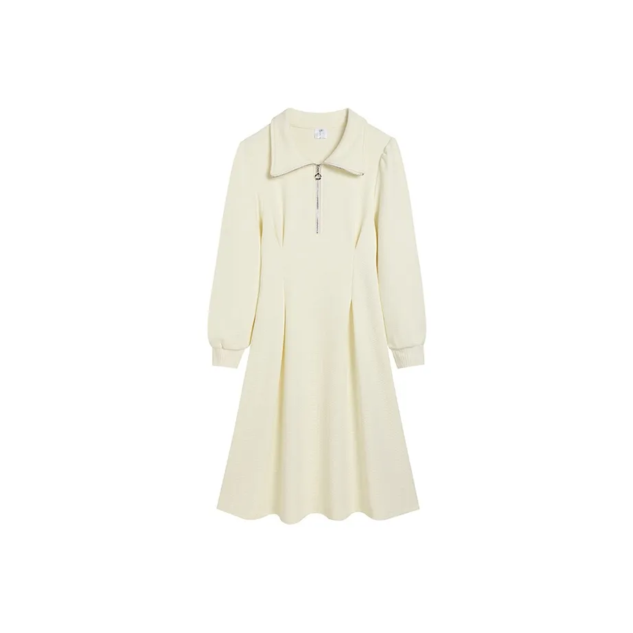 Ice Cream And Whale Длинное платье с длинными рукавами женское