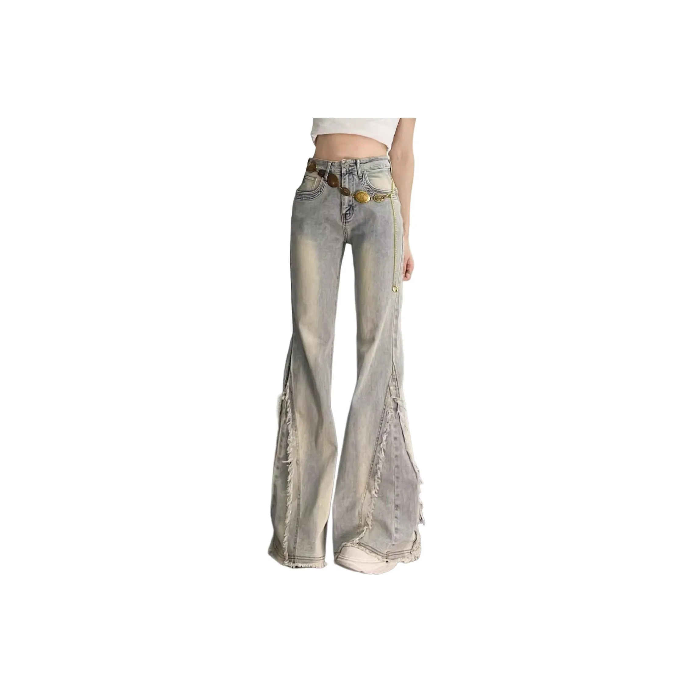 YEARNED Джинсы Женские Ностальгический Синий