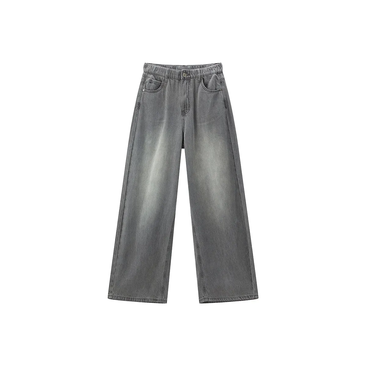 LEDIN Джинсы Женские Средне-Серые