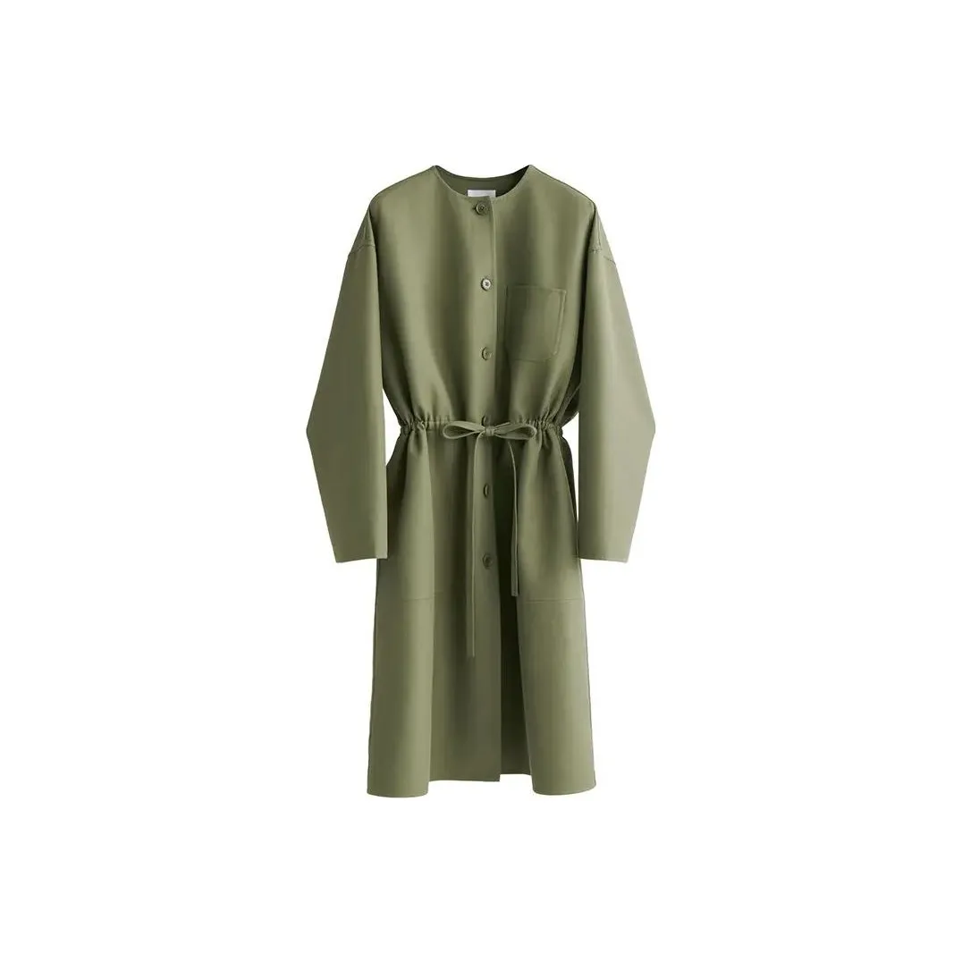 MS MIN Long Sleeved Dress Women's Army Green