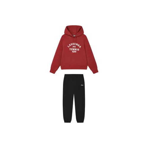 FILA ORIGINALE Vivid Красный + Глубокий черный Женские Повседневные костюмы
