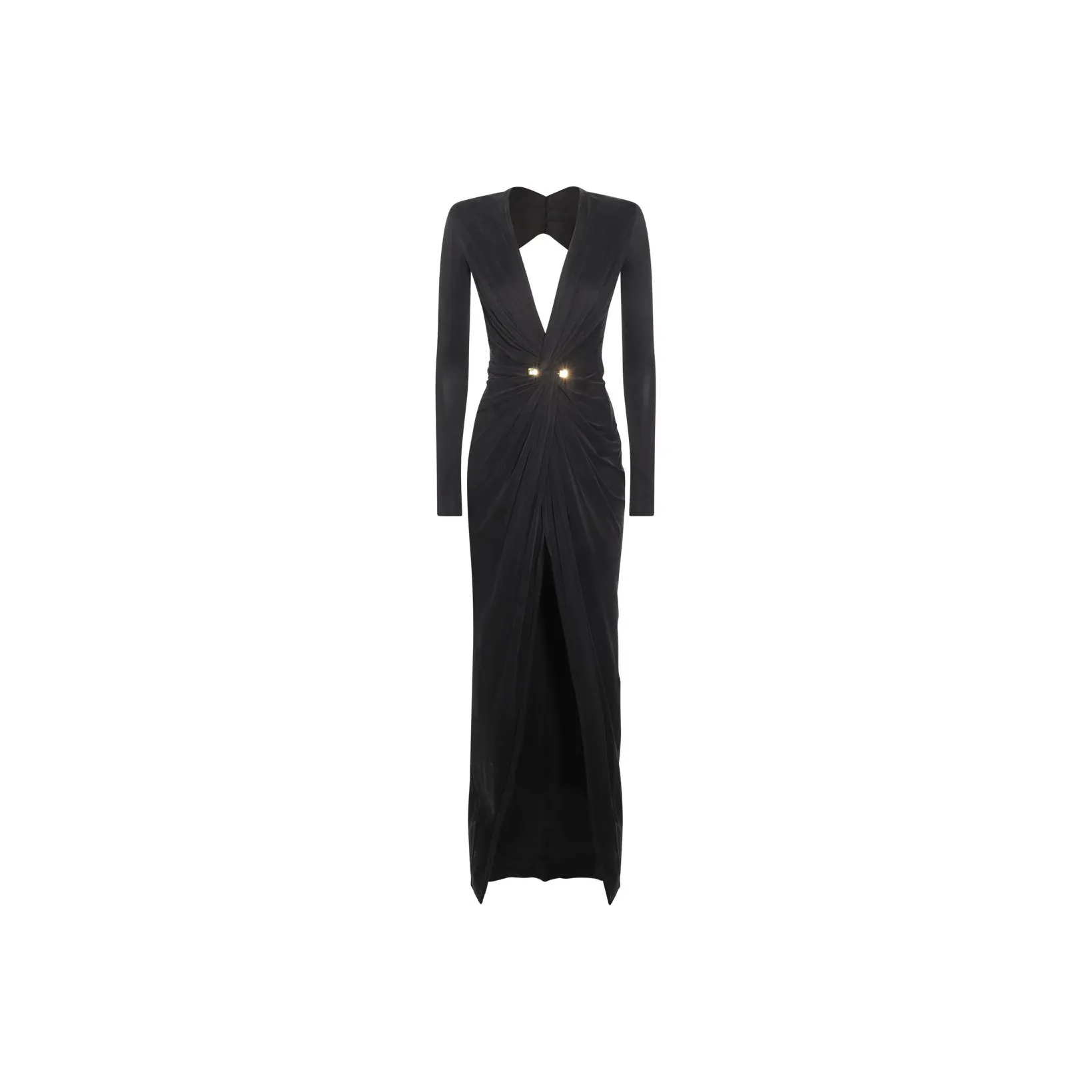 Elisabetta Franchi Pierced Jersey Red Carpet Dress
