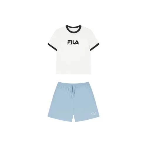 FILA Облачный белый + Innocent Синий Женские Повседневные костюмы
