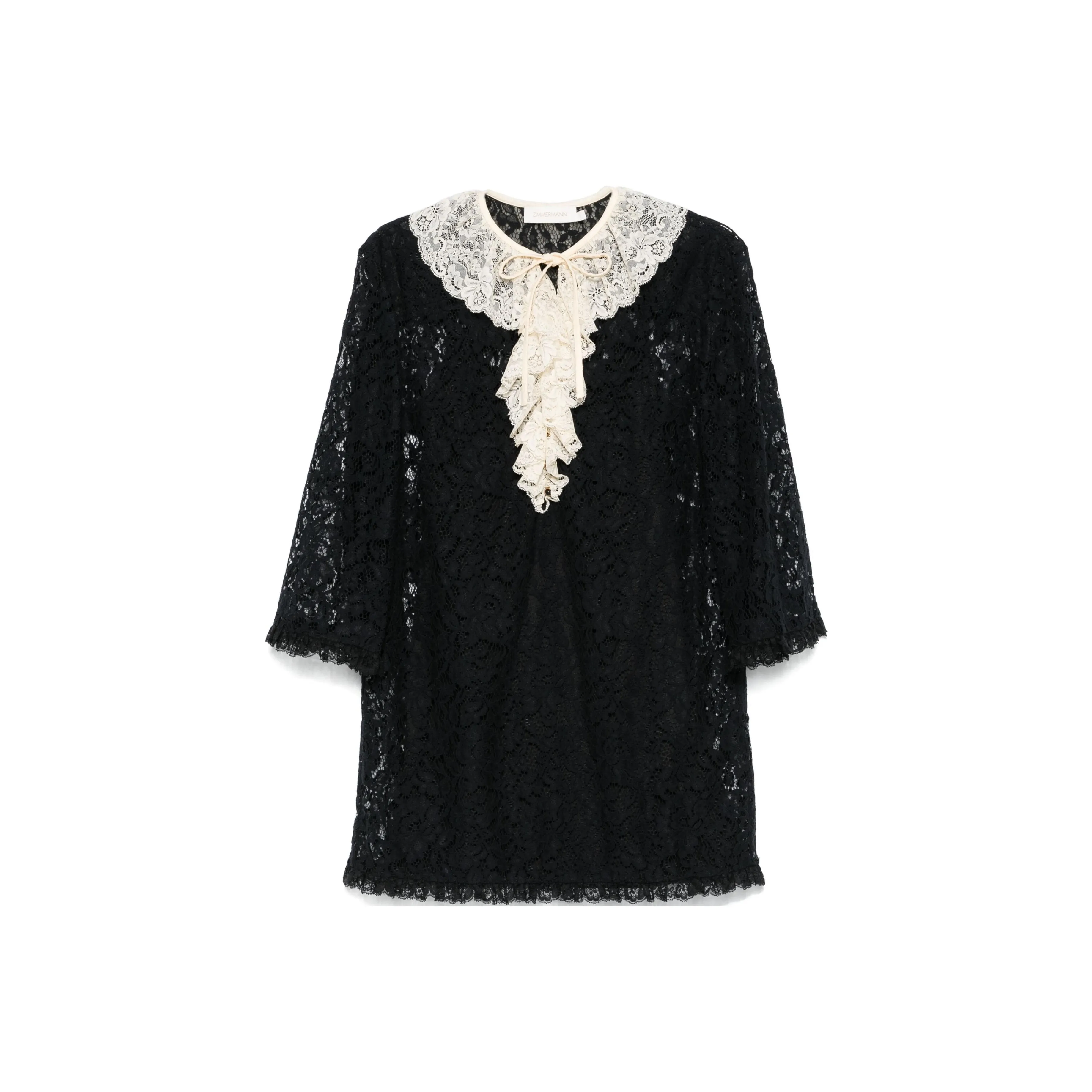 Zimmermann Eden Lace Frill Mini Dress