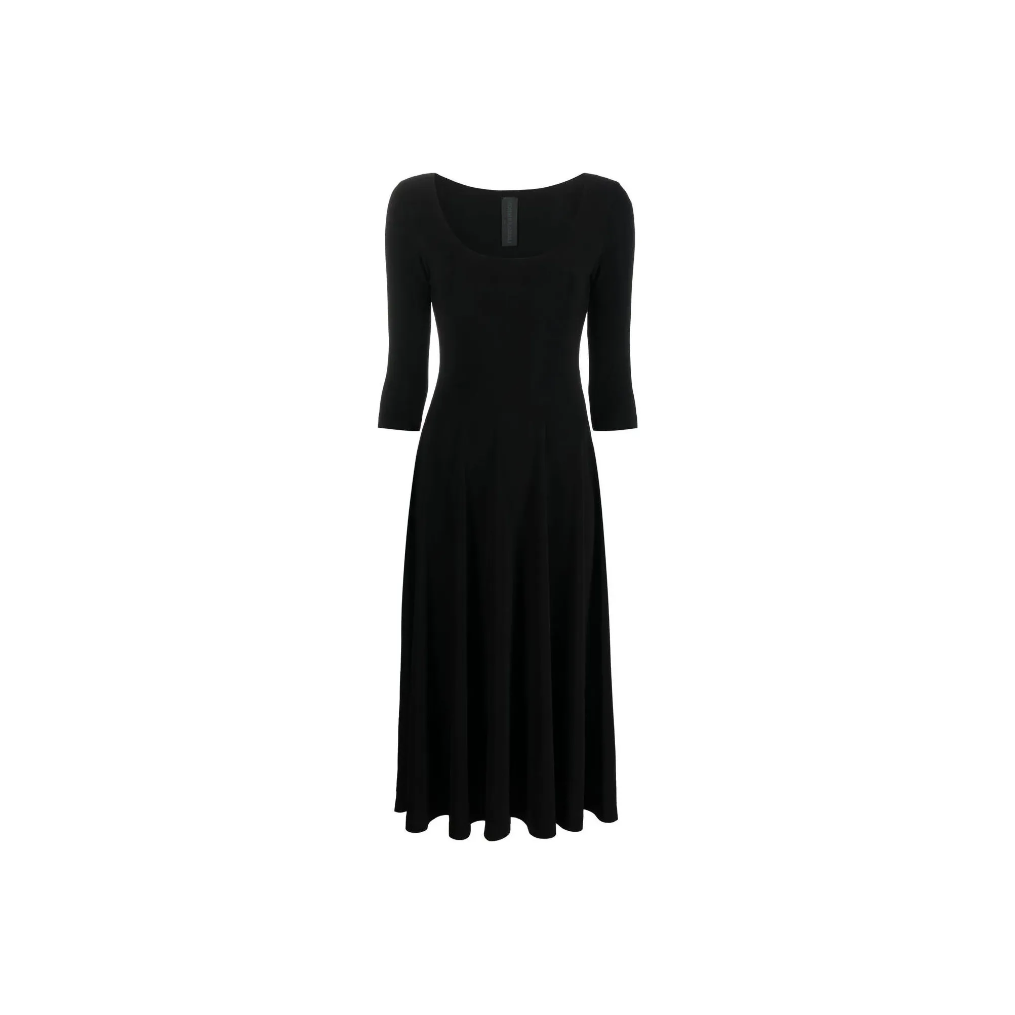 NORMA KAMALI U neck Skater Midi Dress