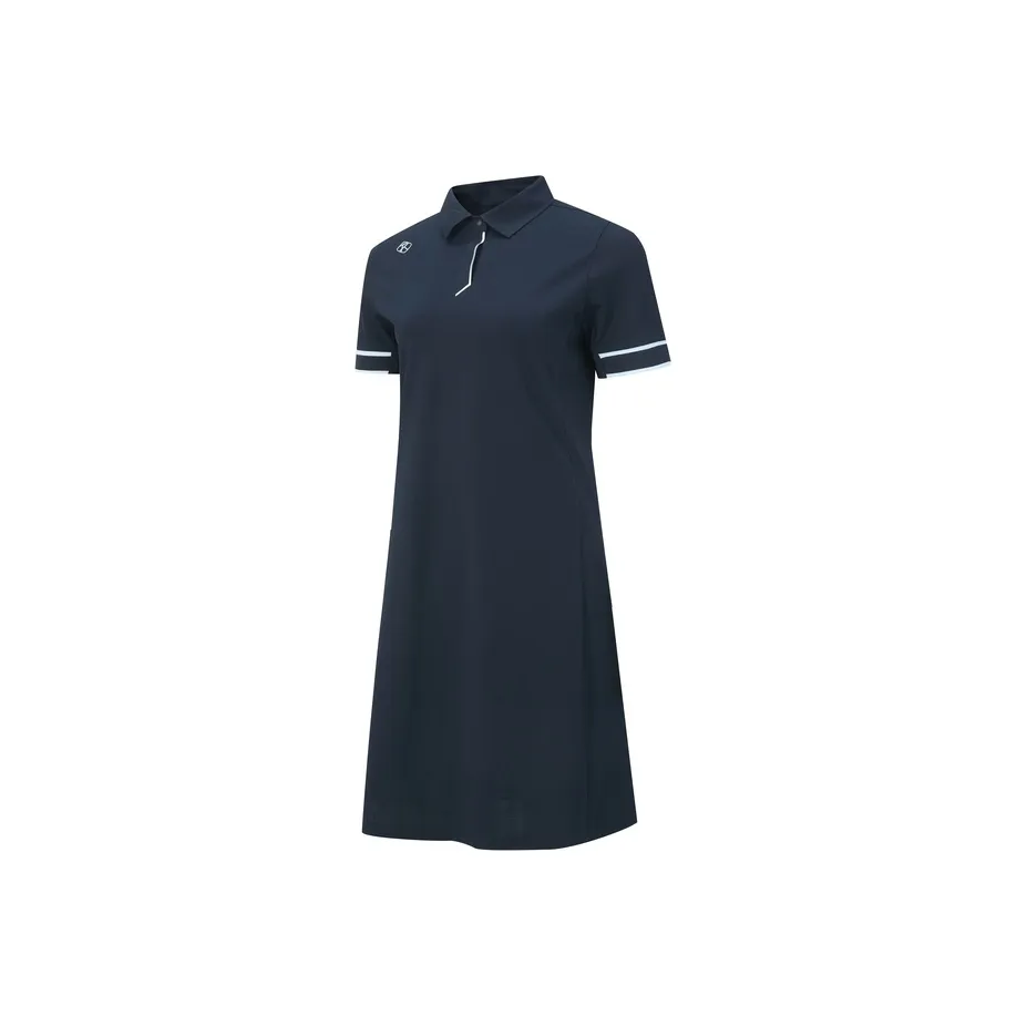 RAPIDO Короткое платье с короткими рукавами женское темно-синий