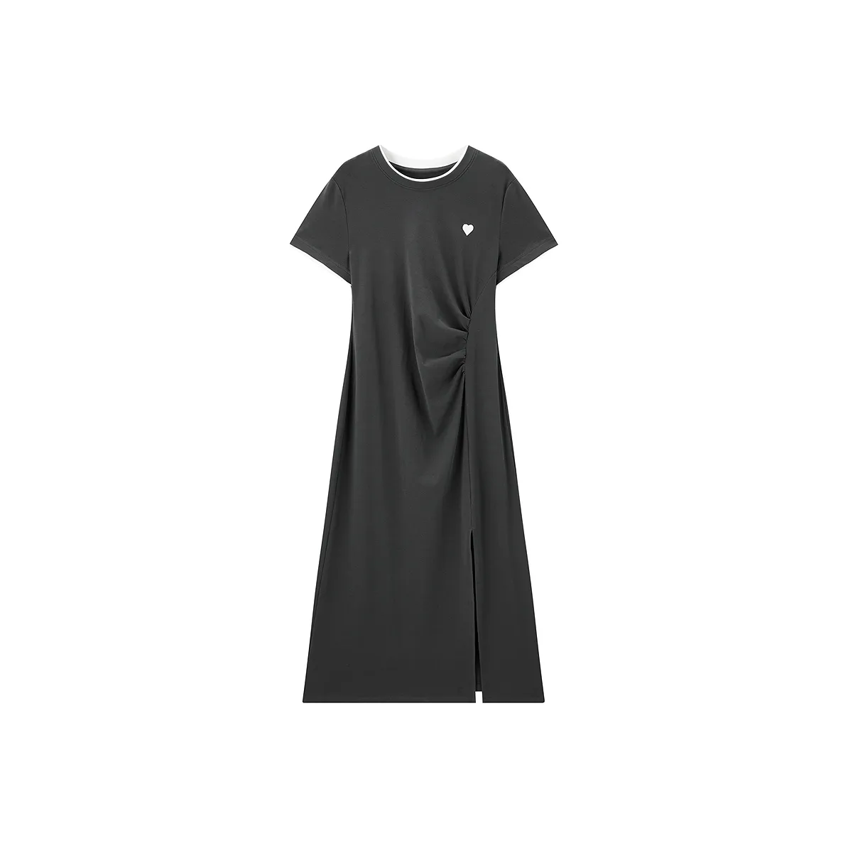 LEDIN Короткий рукав Платье Женское Угольно-серый В наличии