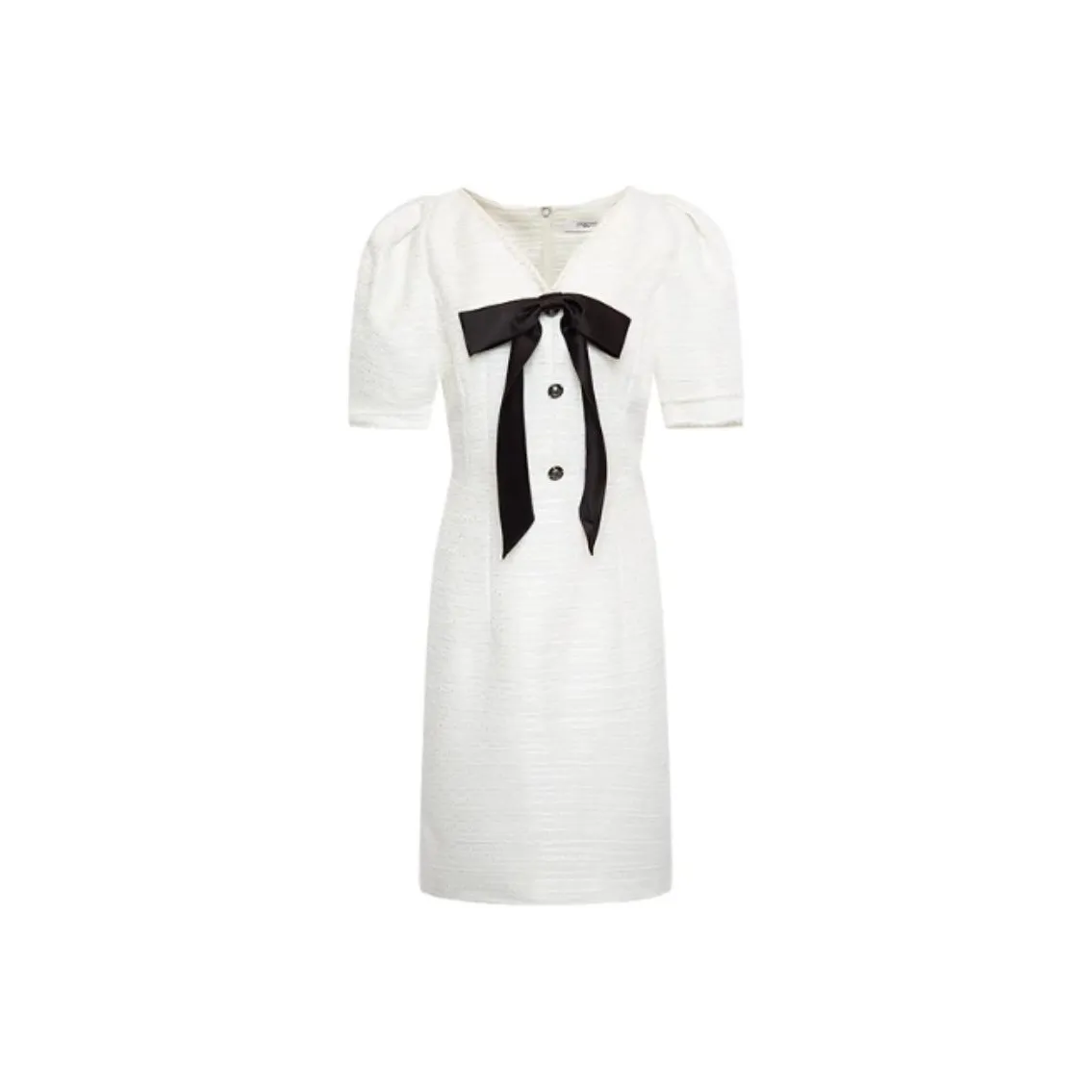 Anmani Короткий рукав Платье Женское Жемчужно-белый