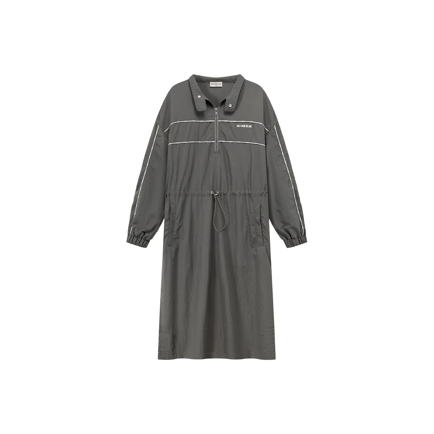 NO ONE ELSE Серый Женские Длинные Платья с Рукавами