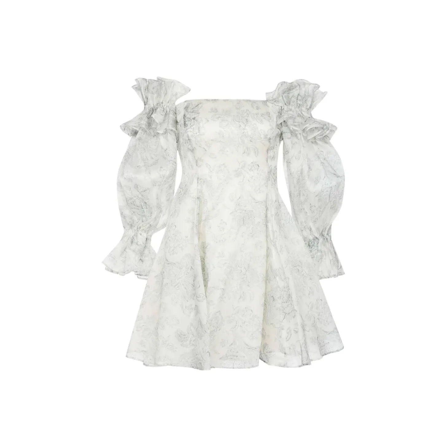 Selkie Collection Короткий рукав Платье Женское Светлый Абрикос с Цветочным принтом