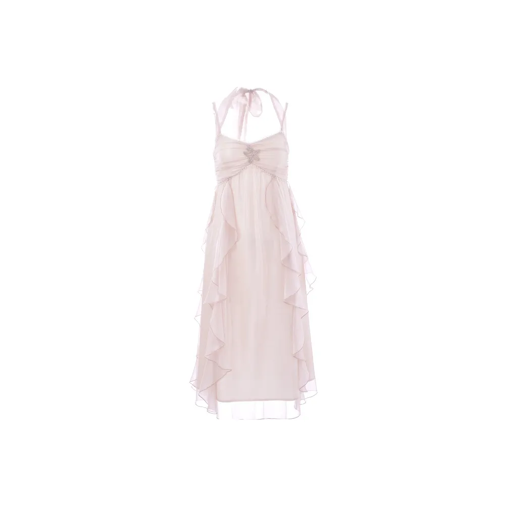 Blovelan Юбка Платье Женское Светло-Розовое