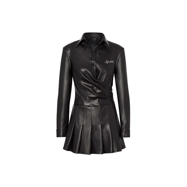 JYOSEI Длинное платье с длинными рукавами женское черное