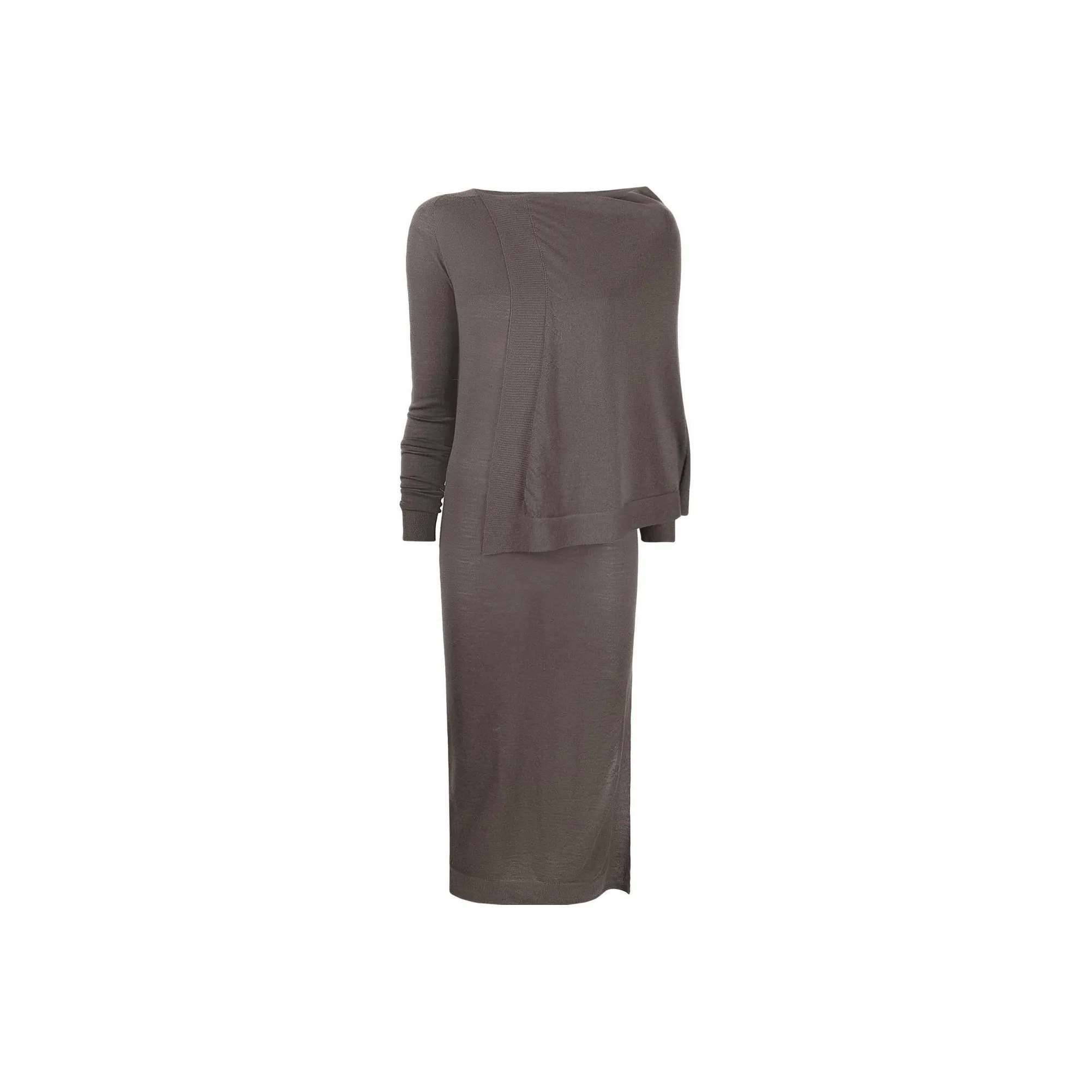 RICK OWENS Long Sleeved Dresses Women's Dusty Gray