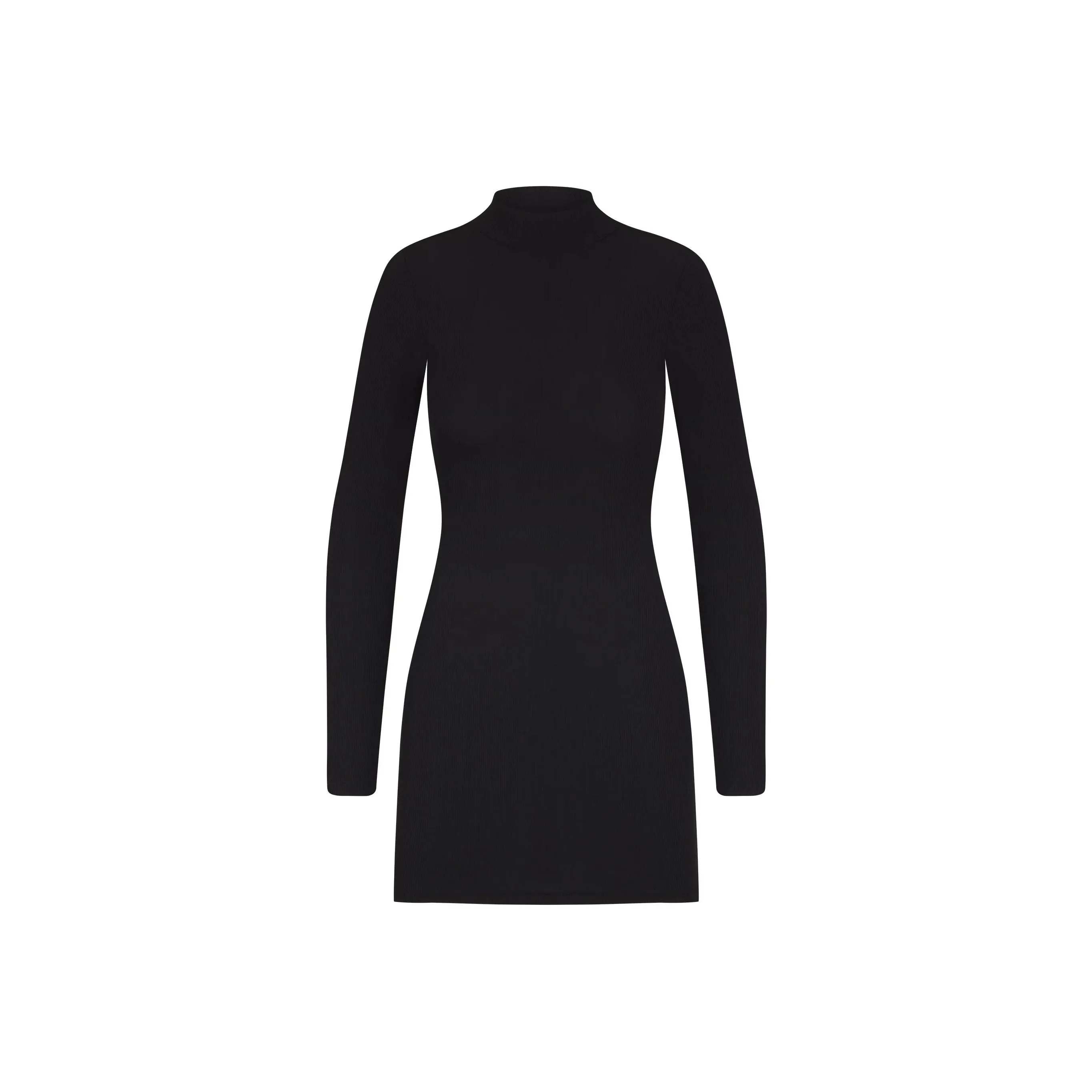 SKIMS SOFT LOUNGE TURTLENECK MINI DRESS Long Sleeved Dress Women's ONYX/Onyx