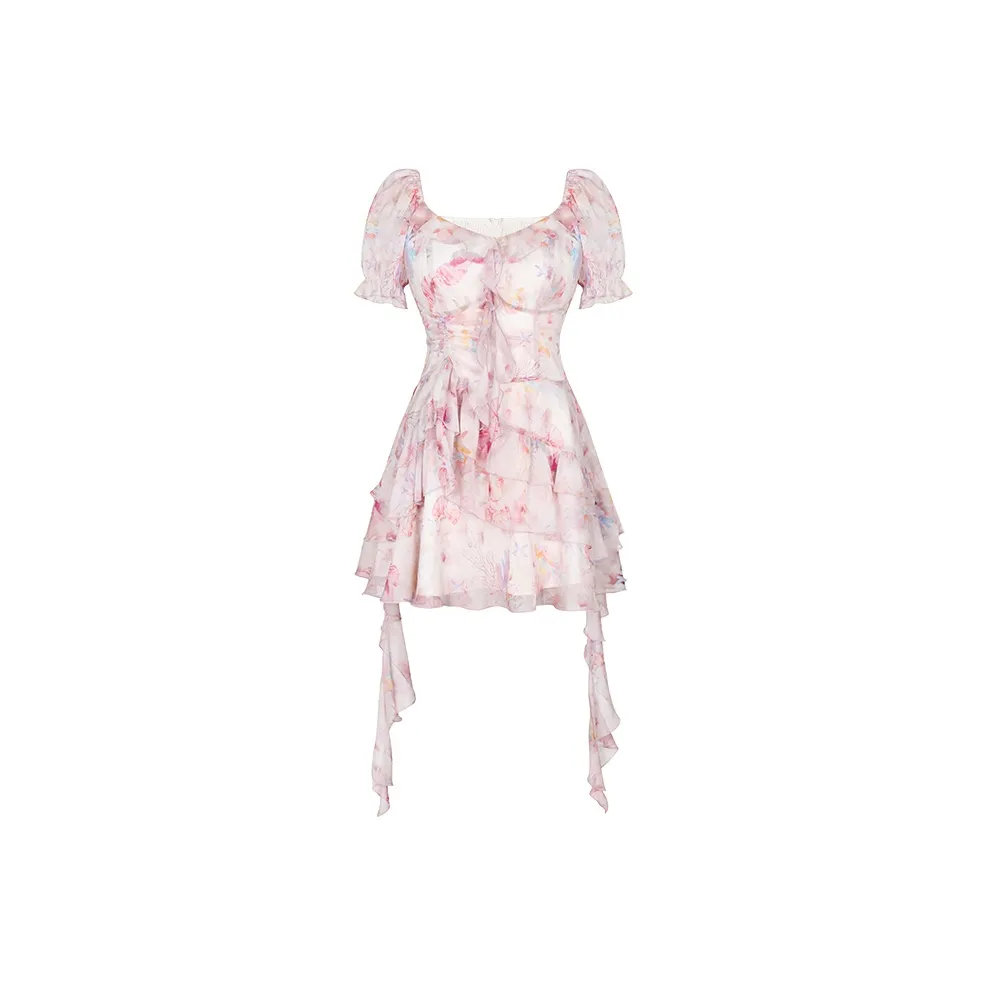 Annie The Темный Child Короткий рукав Платье Женское Многоцветное