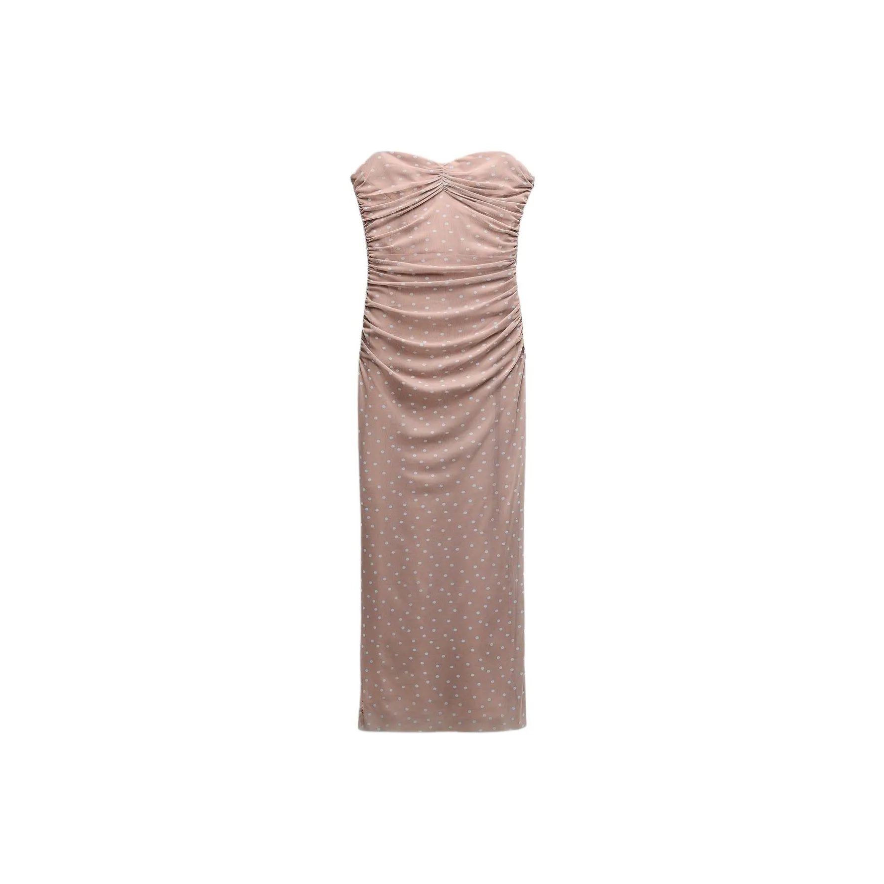 ZARA Sleeveless Dress Women's Brown Blue