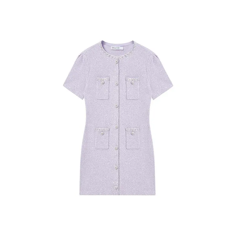 Self portrait Short Sleeved Dresses Women's Lilac