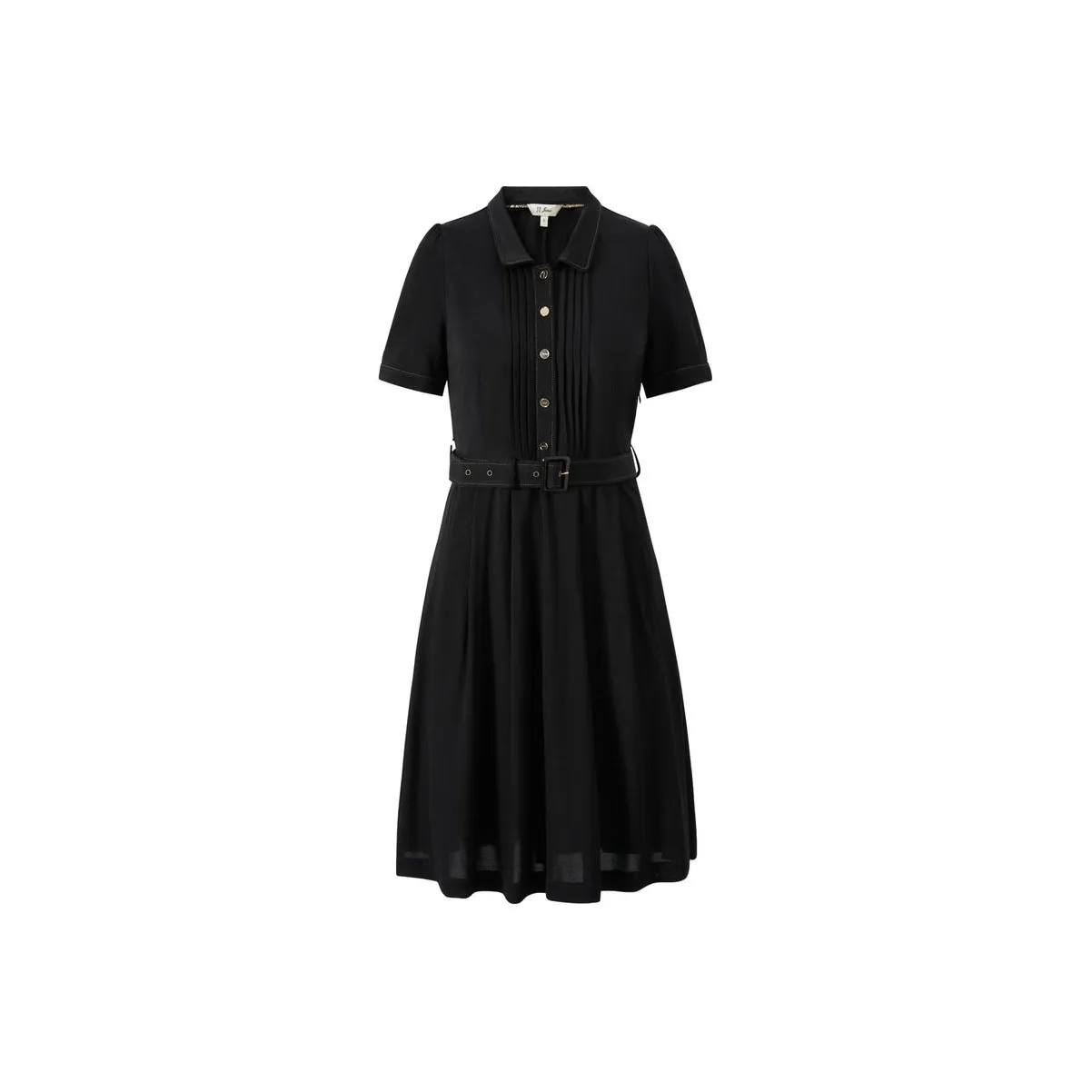 JZ. ANNAKRO Short Sleeved Dress Women's Plain Black