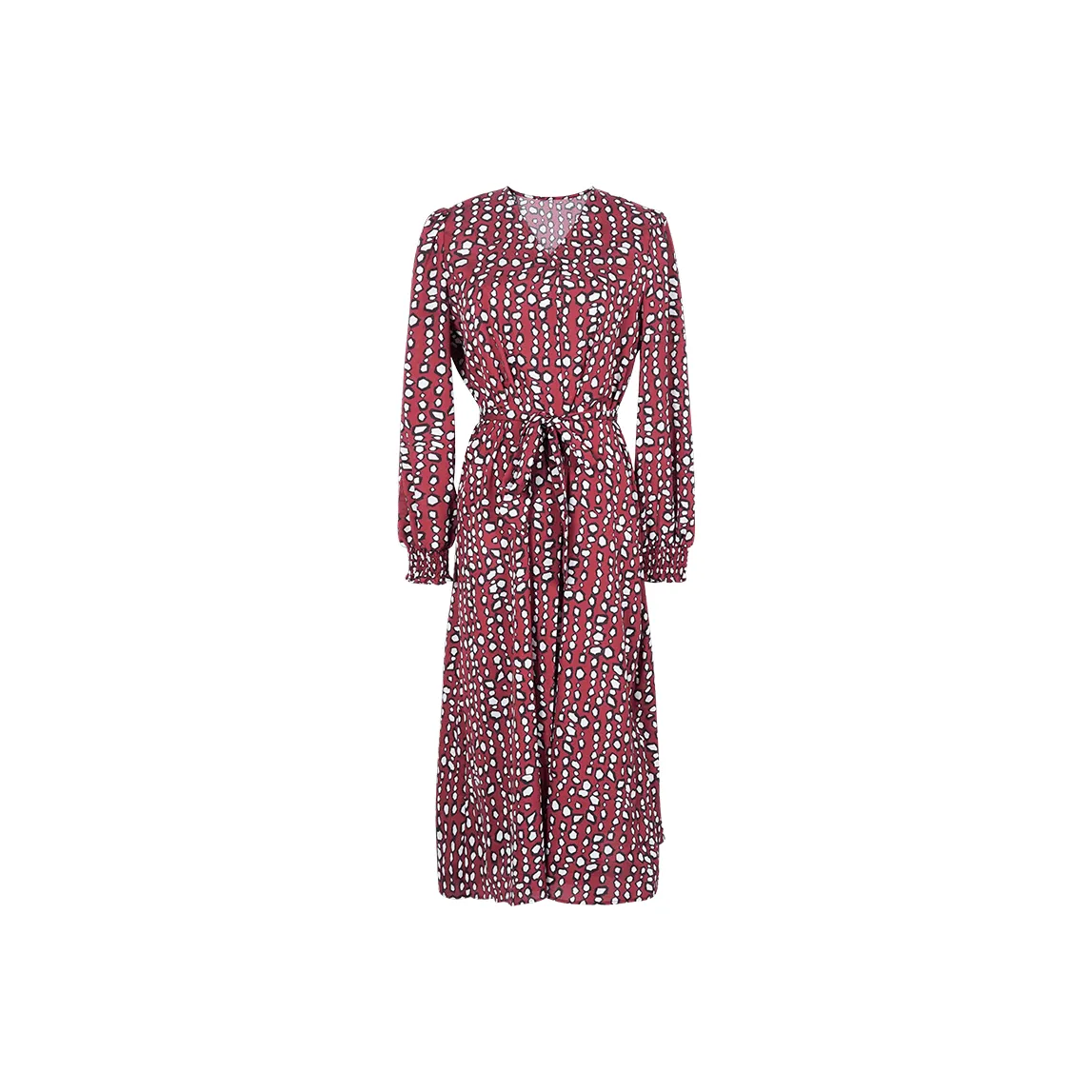 MISSSHINE Red Женские Длинные Рукава Платья