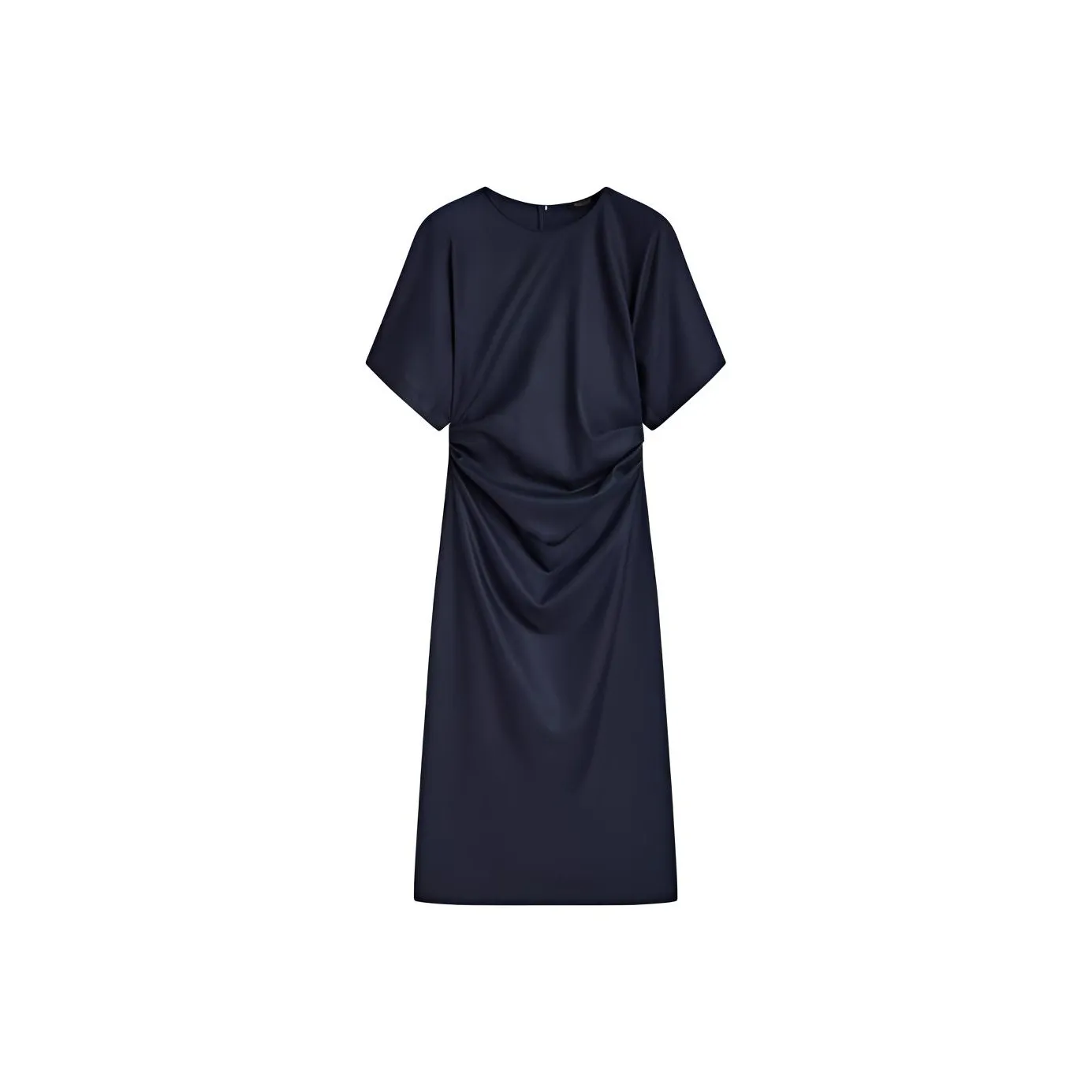 Massimo Dutti Short Sleeved Dress Women's Navy Blue