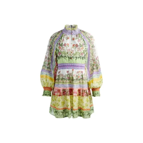 ALICE+OLIVIA Многоцветные Женские Длинные Платья с Рукавами