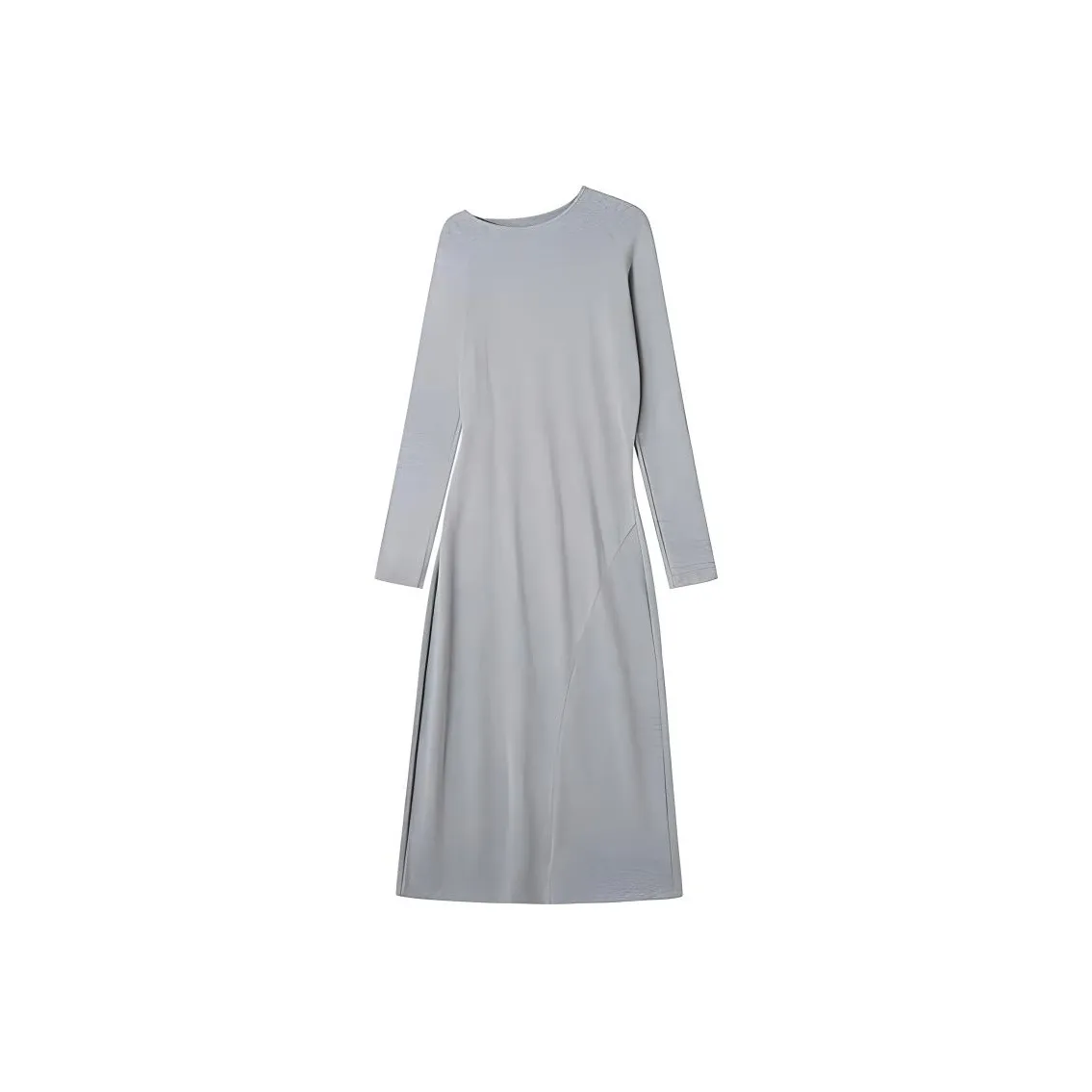 SHUXI Длинный рукав Платье Женское Серебристый Рыбка Серый