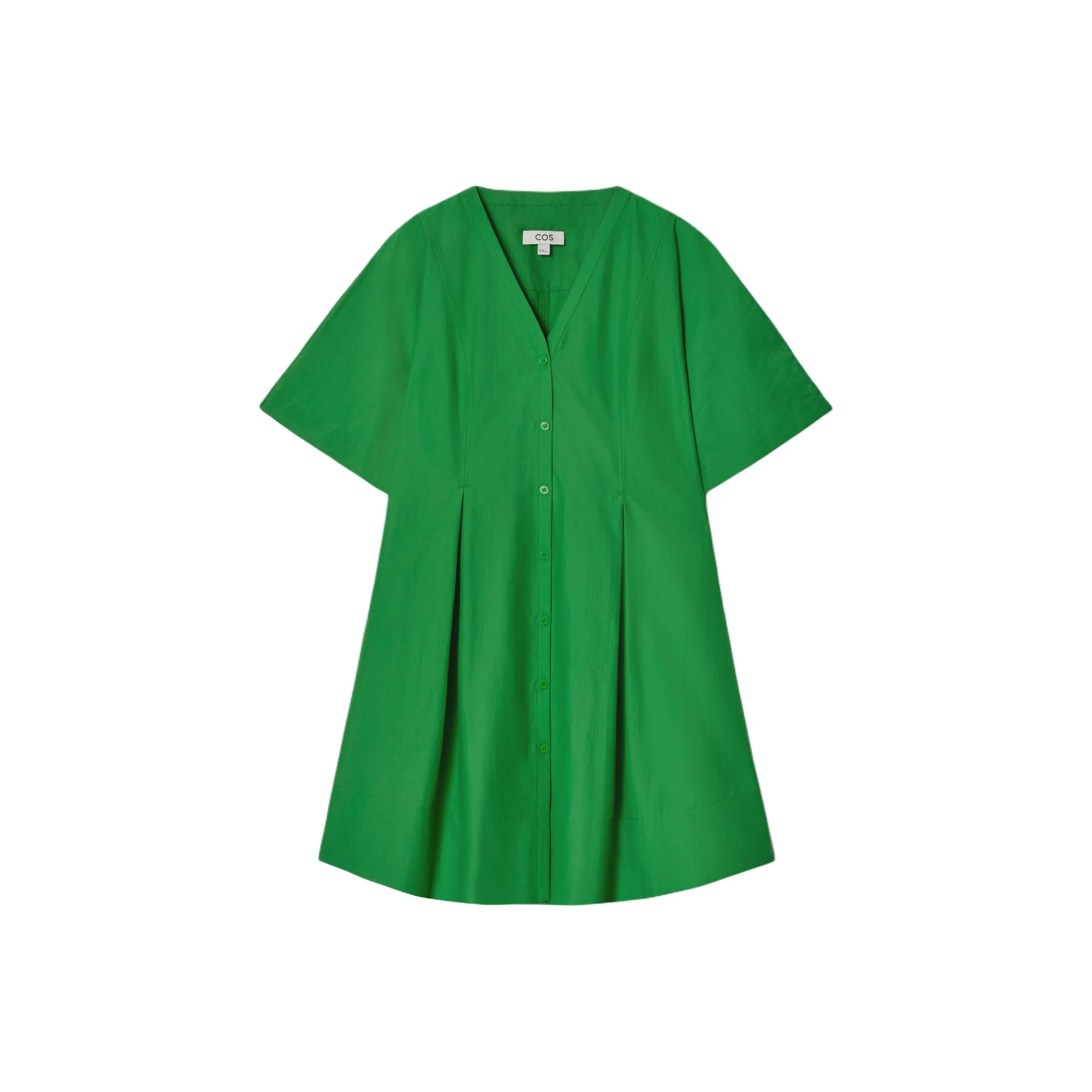 COS Короткий рукав платье женское зеленое