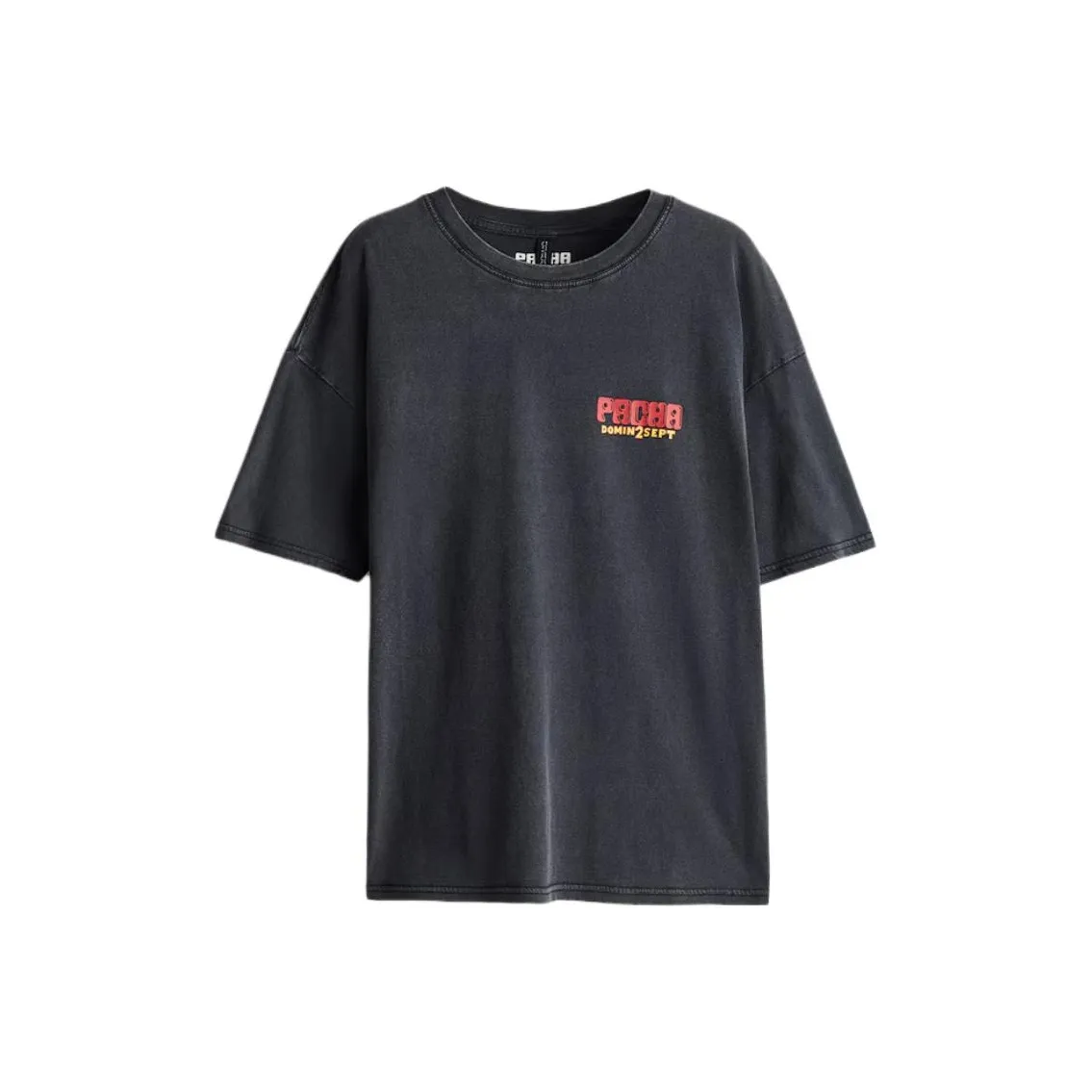 H M T-Shirt Женская Выстиранный Черный