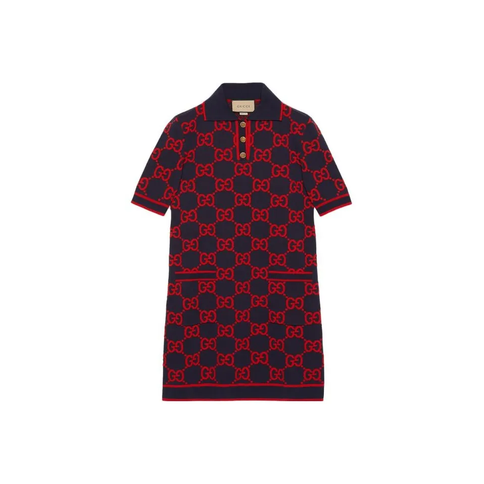 GUCCI SS23 Short Sleeved Dresses Women's Multicolor