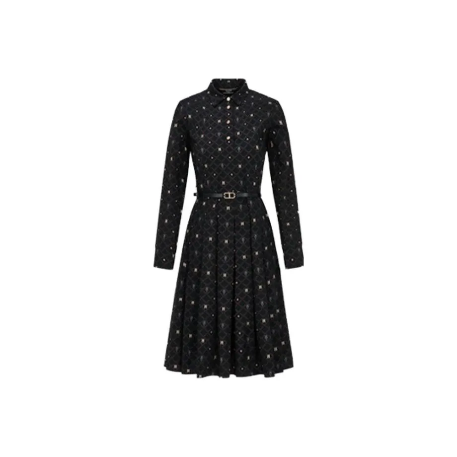 HAZZYS Long Sleeved Dresses Women's Navy Blue
