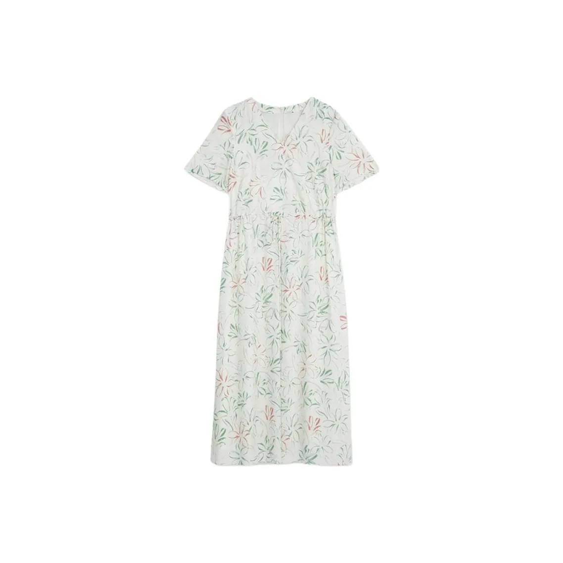 Yiner Short Sleeved Dress Women's Cream White