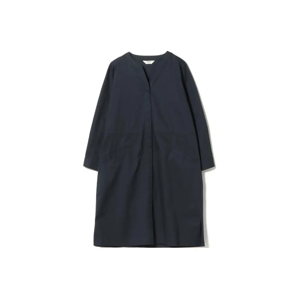 Beams Long Sleeved Dresses Women's Marine Blue