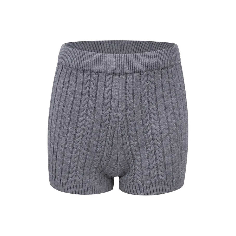 Ariseism Basic Versatile Solid Color Knitted Shorts Fall New Arrival Comfortable Pants Women's