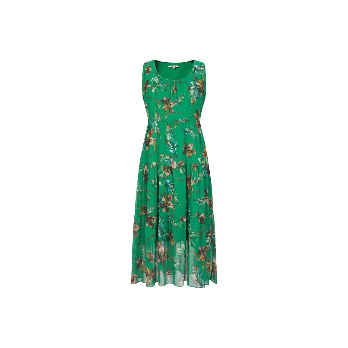 JZ. ANNAKRO Sleeveless Dress Women's Flower Emerald Green