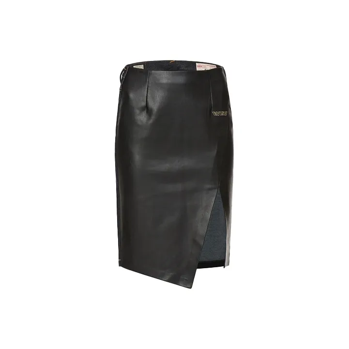 EVISU Casual Long Skirt Women's Denim Blue/Black