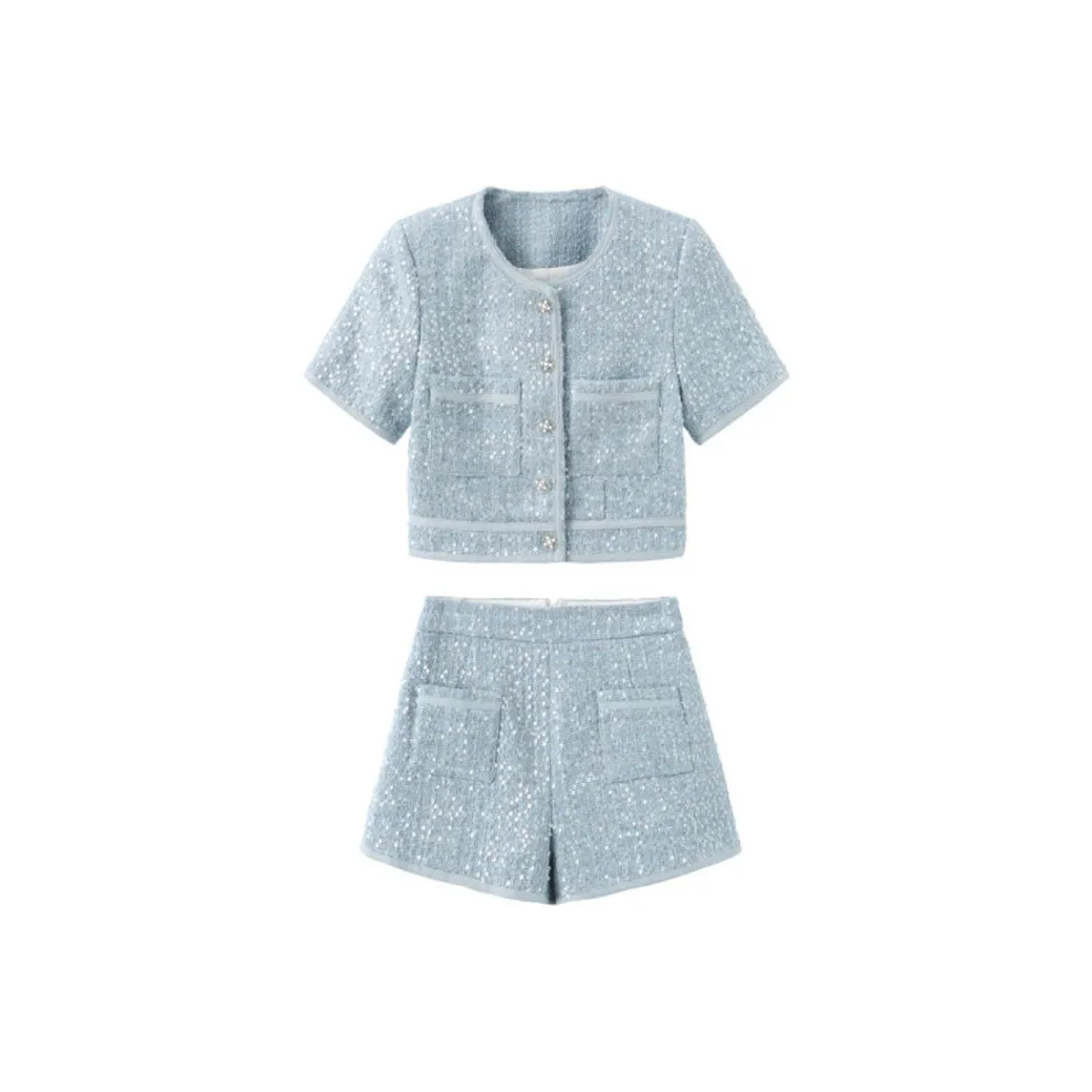 Fish Rabbits Casual Suit Women's Sky Blue